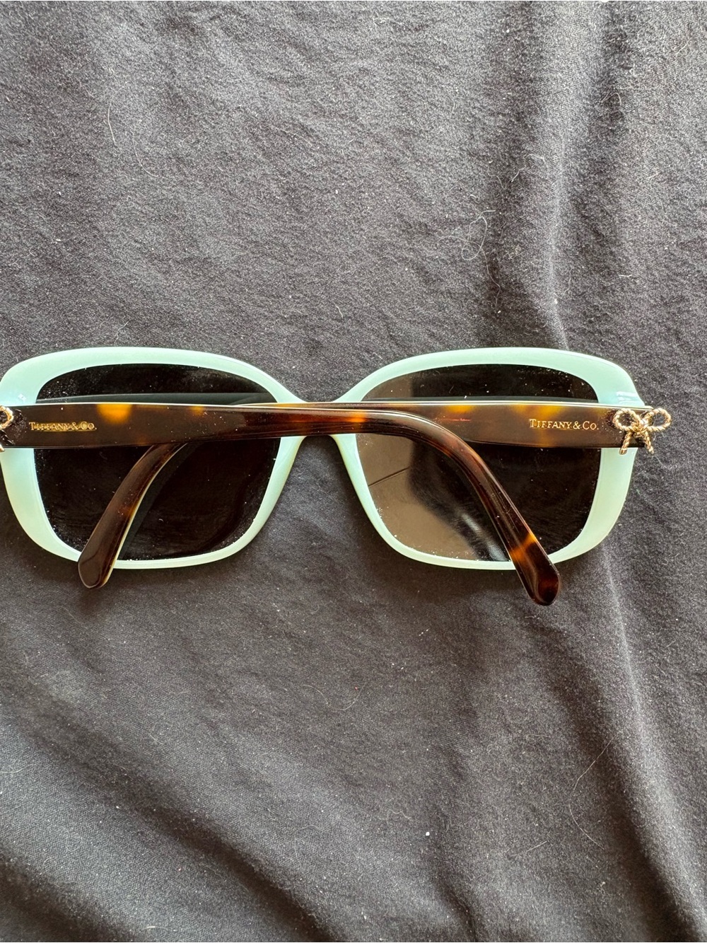 Tiffany & Co. Mint Frame Sunglasses with Tortoiseshell Arms